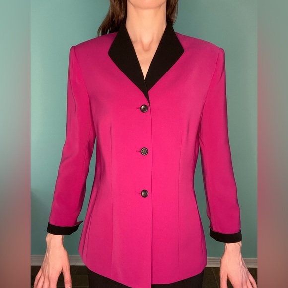 90’s Magenta Power Blazer - Picture 1 of 11